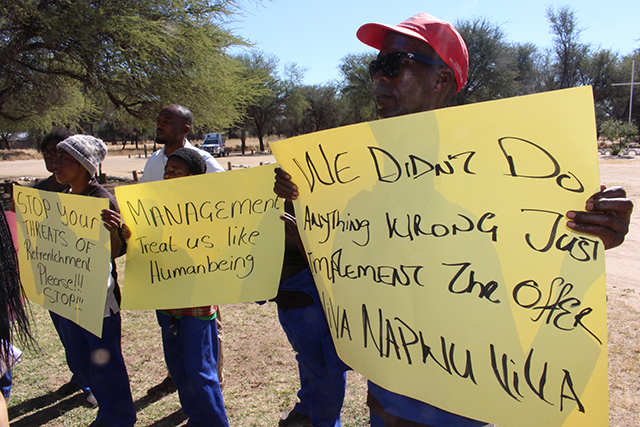 Youth centre workers protest for salary increase - The Namibian