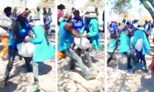 Hilaria Lettering Video of women fighting over maize meal highlights drought-relief ...