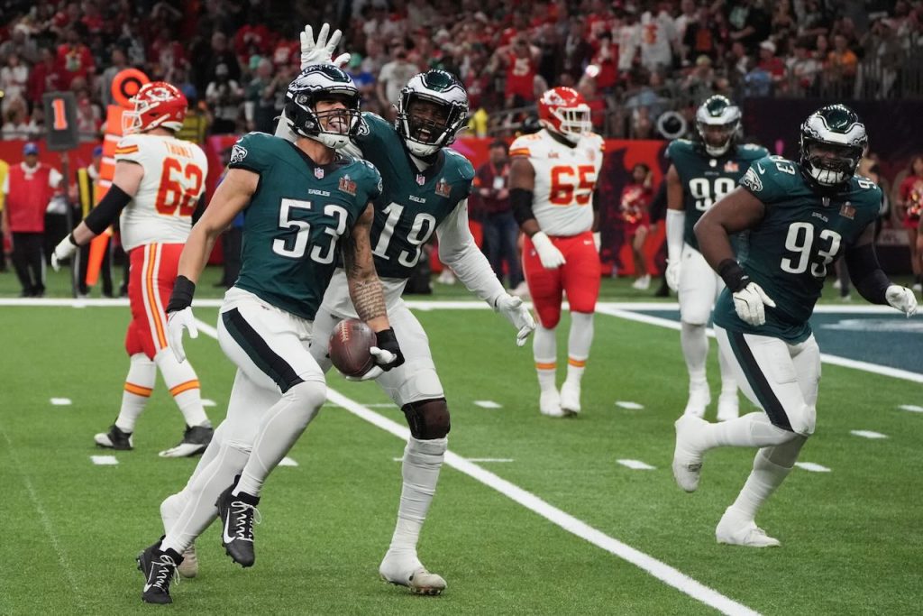 Eagles crush Chiefs to win Super Bowl as Trump joins the party