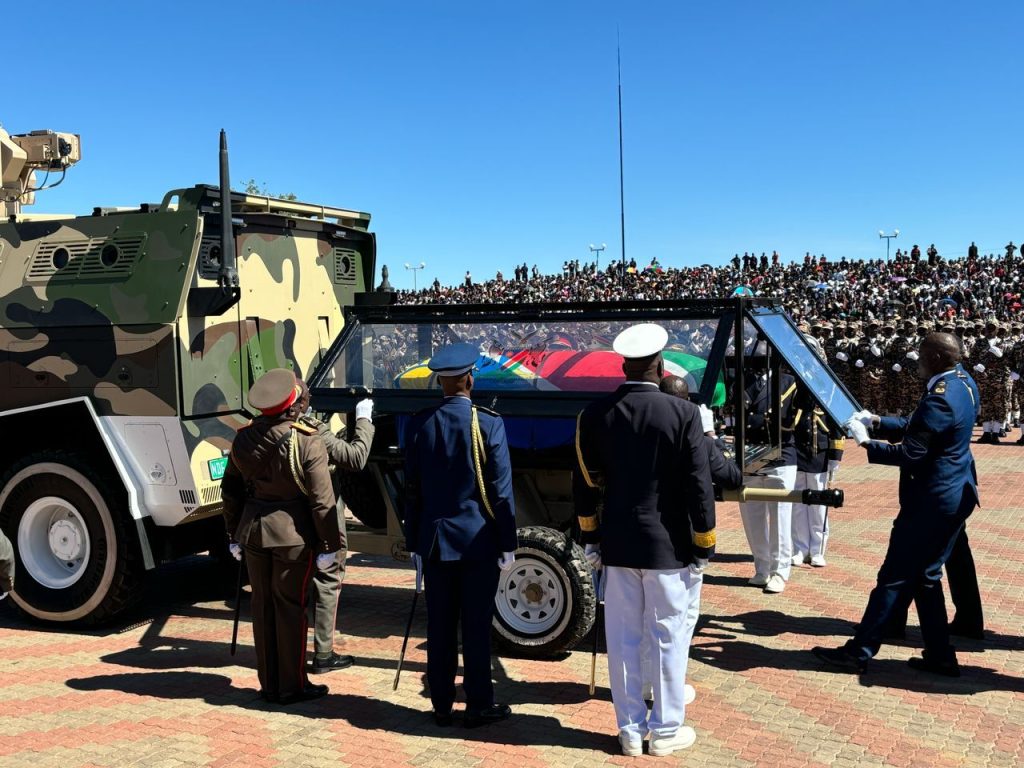 Namibia: Founding president Nujoma’s casket arrives at Heroes’ Acre – News Namibia: Founding president Nujoma’s casket arrives at Heroes’ Acre – News