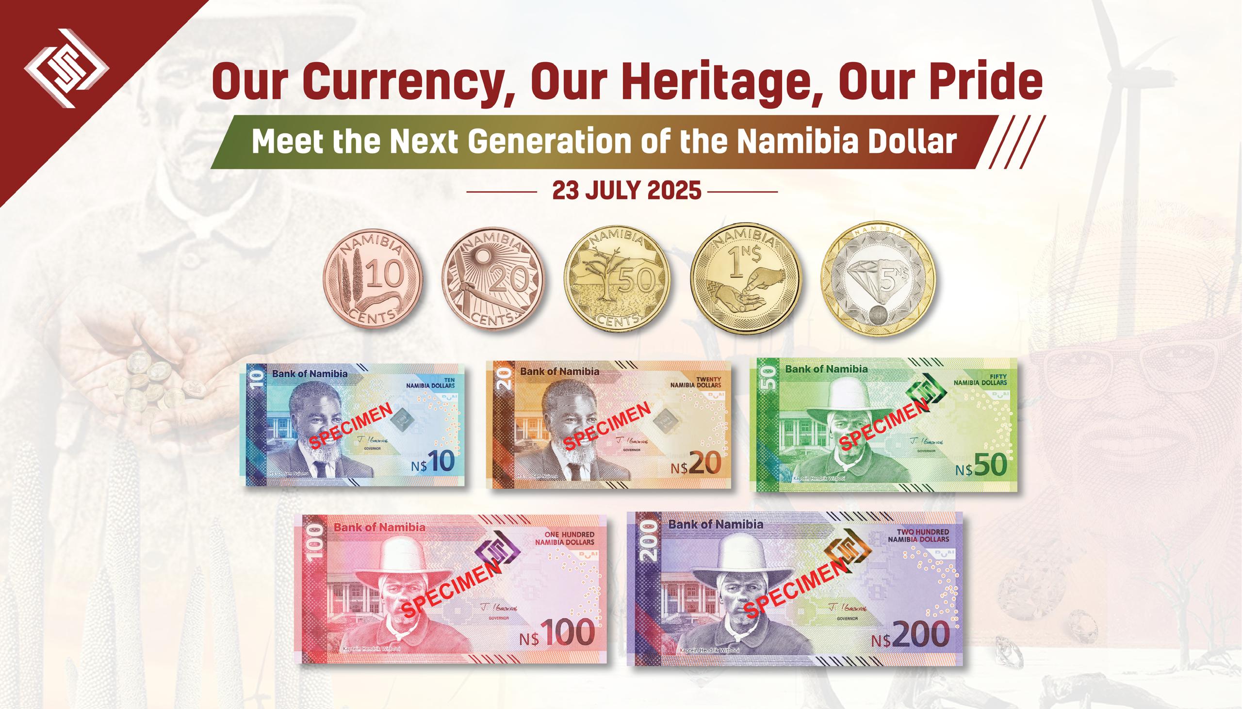 Bank Of Namibia Unveils Upgraded Banknotes Coins With President s Bank Of Namibia Unveils Upgraded Banknotes Coins With President s