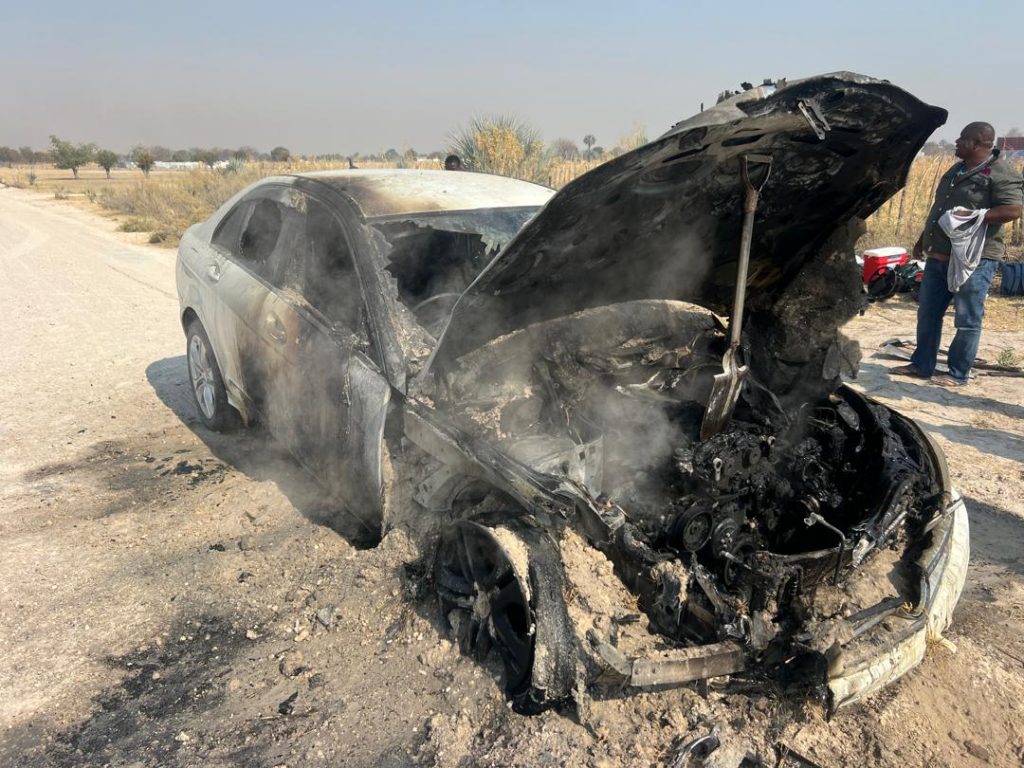 Namibia: NEFF leader’s car burns out Namibia: NEFF leader’s car burns out
