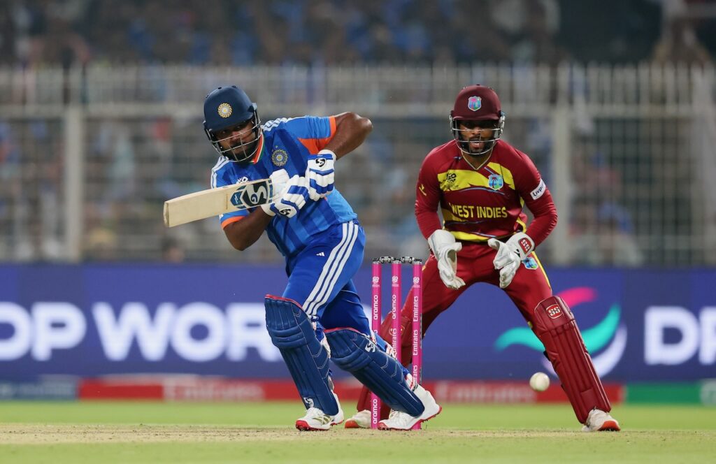 Samson’s 97 puts India into T20 World Cup semi final against England