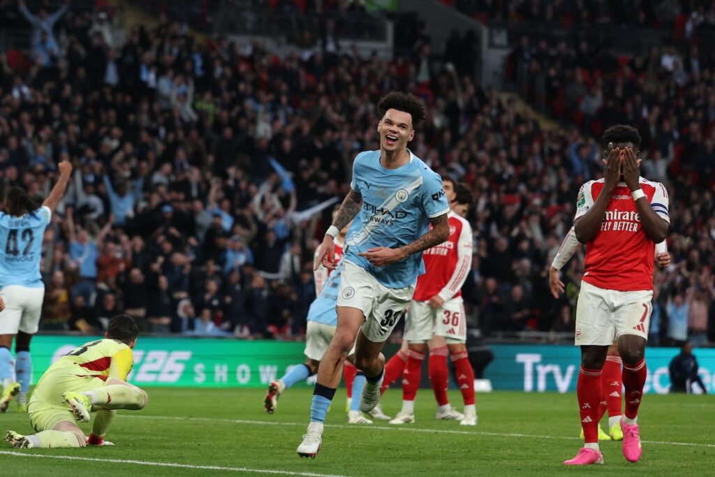 Man City win League Cup as O’Reilly sinks Arsenal after Kepa blunder