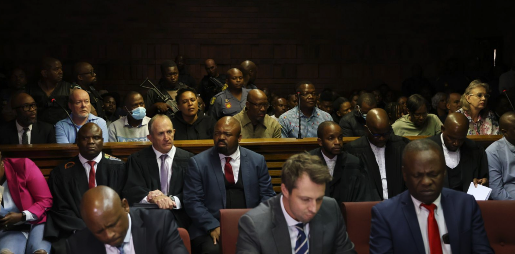 Vusimuzi Matlala and senior South African Police Service officers were arrested in connection with a R360m tender fraud case. They appeared before the Pretoria Magistrates’ Court on 25 March 2026. (Photo: Felix Dlangamandla)