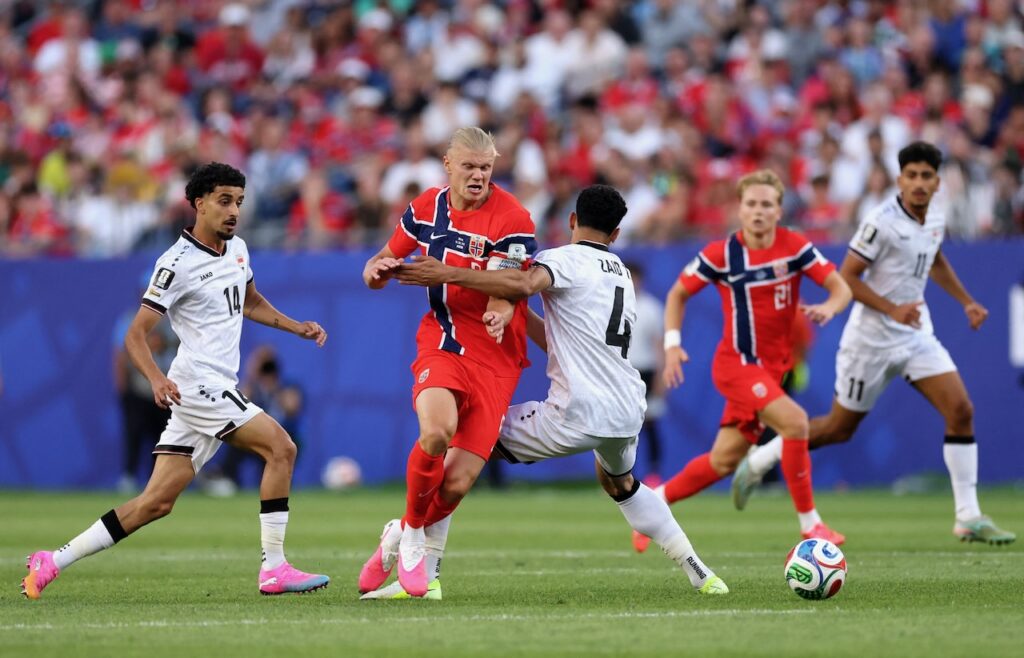Haaland double powers Norway to World Cup win over Iraq