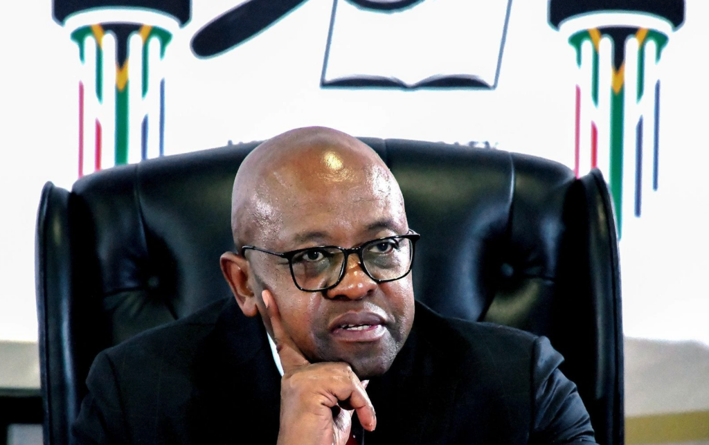 Justice Mbuyiseli Madlanga chairs the Madlanga Commission of Inquiry on 18 March 2026 in Pretoria. (Photo: Gallo Images / Frennie Shivambu)