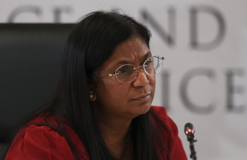 Advocate Andrea Johnson, head of the Investigating Directorate Against Corruption (Idac), testifies before the Madlanga Commission of Inquiry in Pretoria on 21 July 2026. (Photo: Felix Dlangamandla)