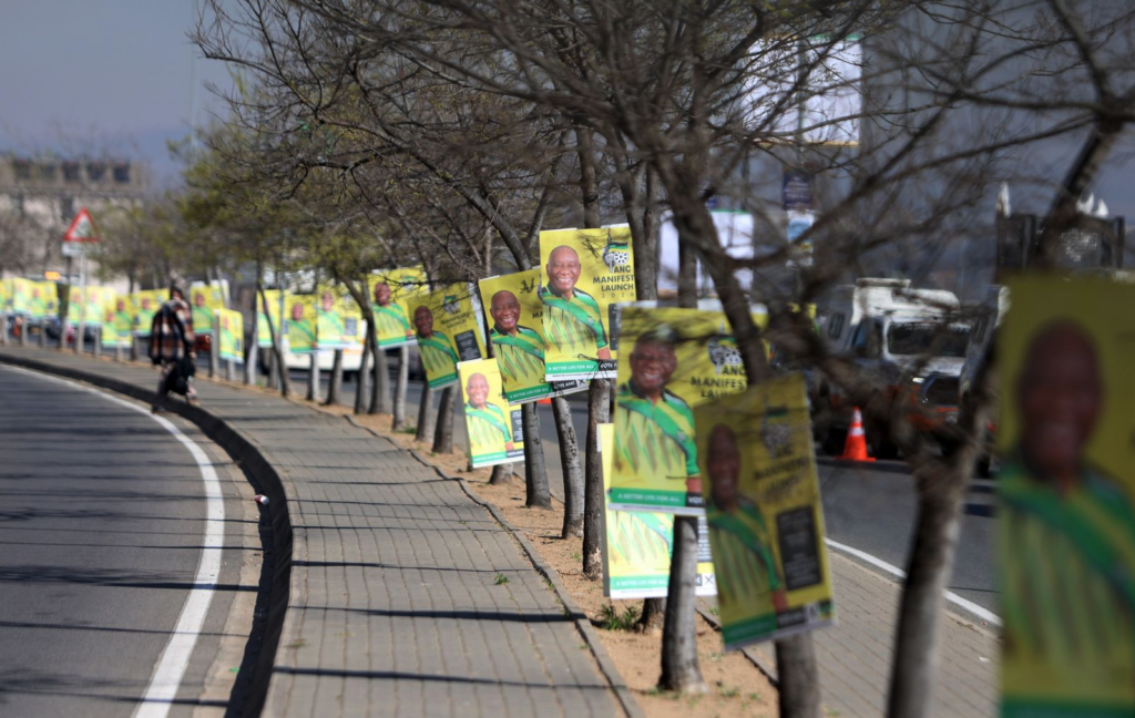 ANC Manifesto launch posters near Riverside park ahead of the on 23 August 2026. (Photo: Felix Dlangamandla)