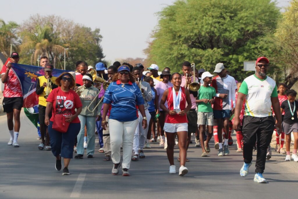 Okahandja athletes march against substance abuse 