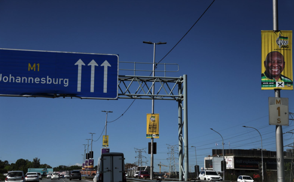 ANC campaign posters line M1 South ahead of local government elections on 01 October 2026. (Photo: Felix Dlangamandla)
