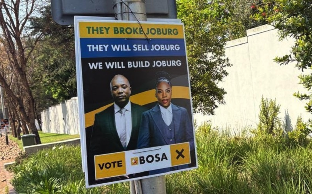 A BOSA campaign poster in Johannesburg. (Photo: Zukiswa Pikoli)