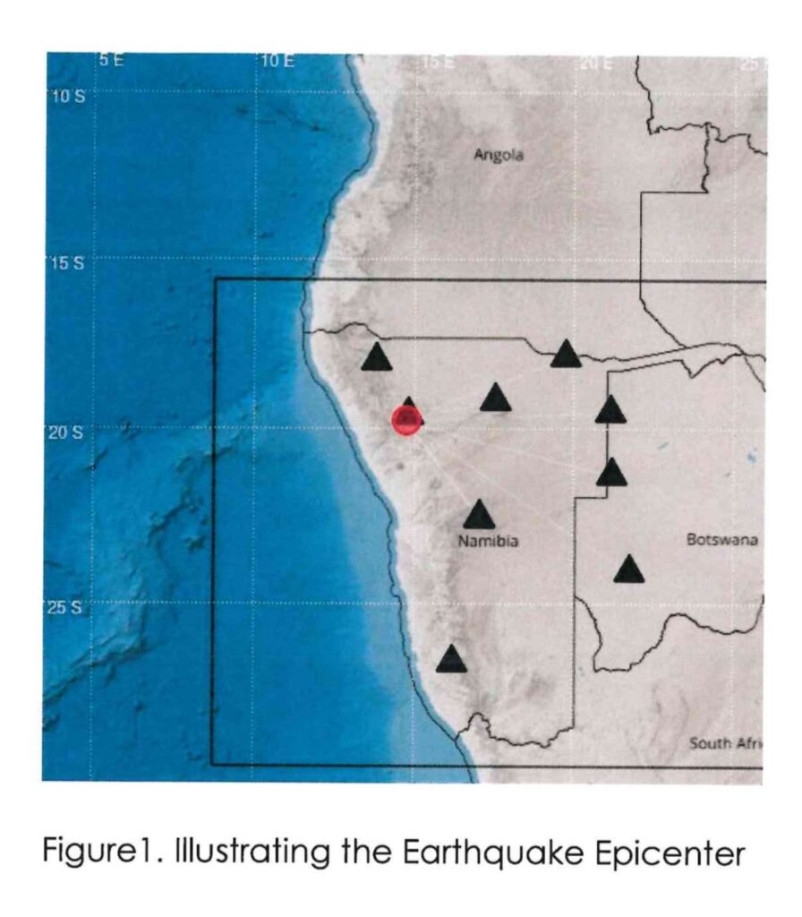 Earthquake reported near Kamanjab